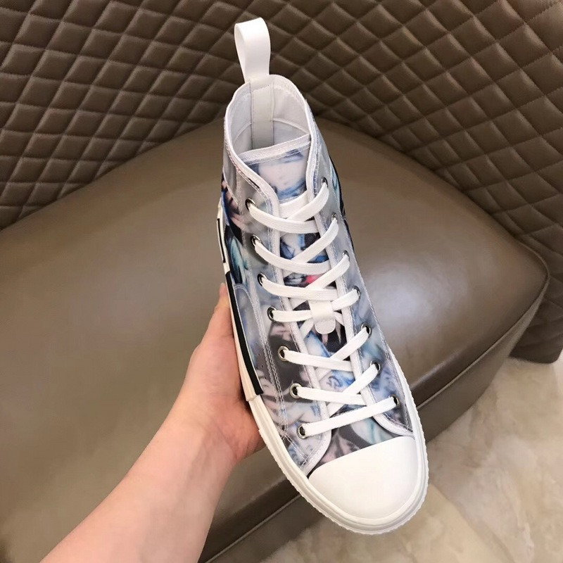 dio* b23 flowers technical canvas high-top sneaker