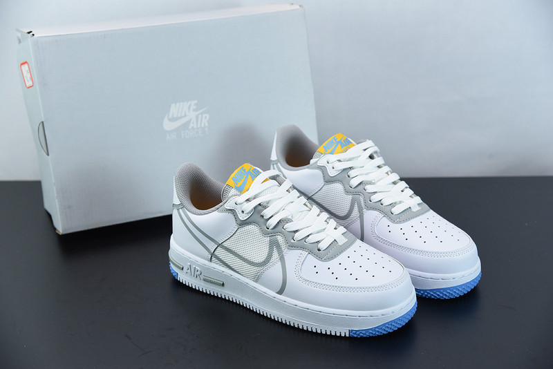 nike air force 1 react light smoke grey ct1020-100