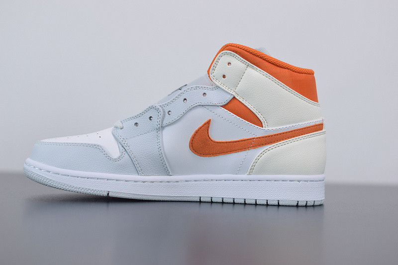 air jordan 1 mid starfish pure platinum cw7591-100