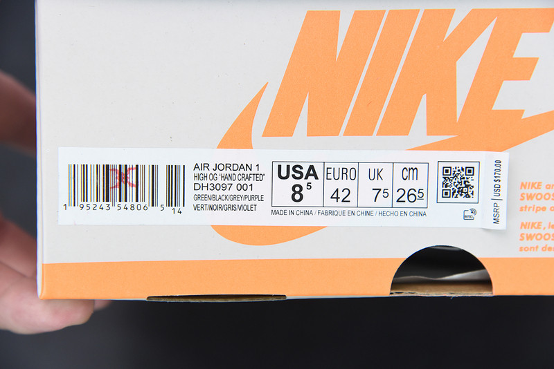 air jordan 1 retro high og “hand crafted” dh3097-001