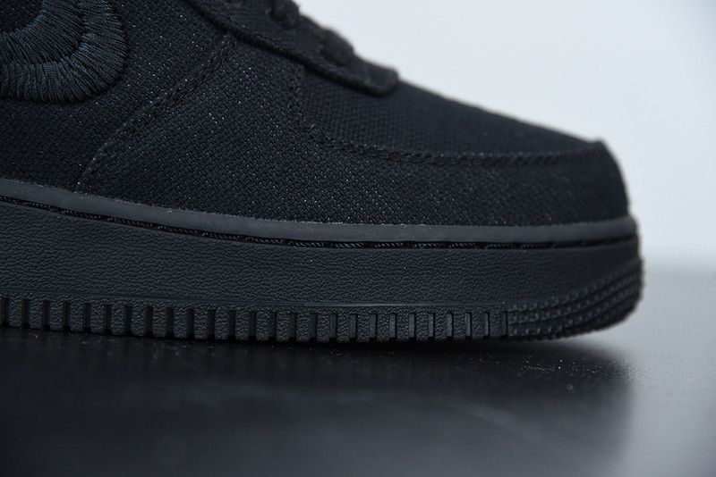 stussy x nike air force 1 low black cz9084-001