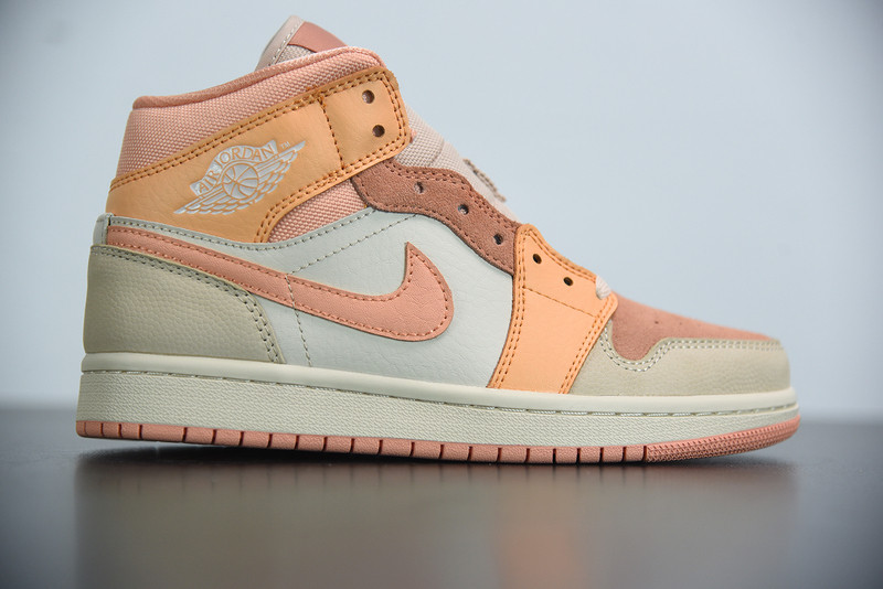 air jordan 1 mid apricot orange dh4270-800