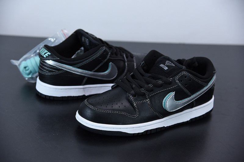 nike sb dunk low black x Di*m*nd s*pply x co bv1310-001