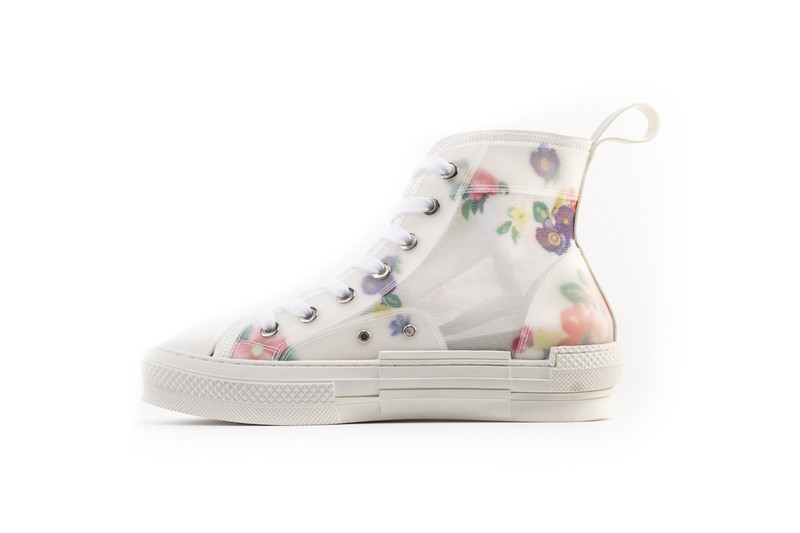 dio* b23 oblique high top sneakers t00853-1064