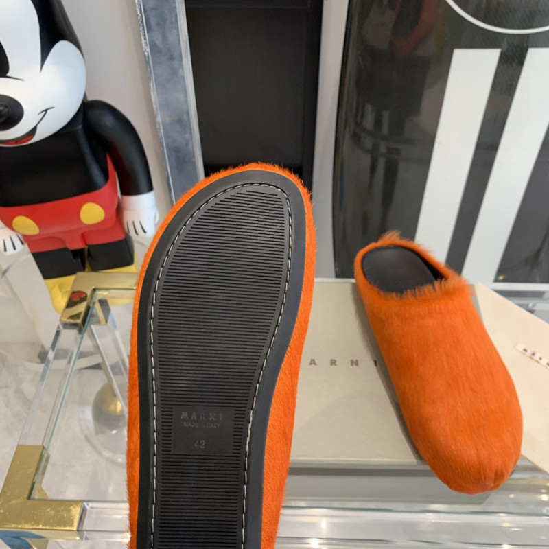 marni calf hair slippers