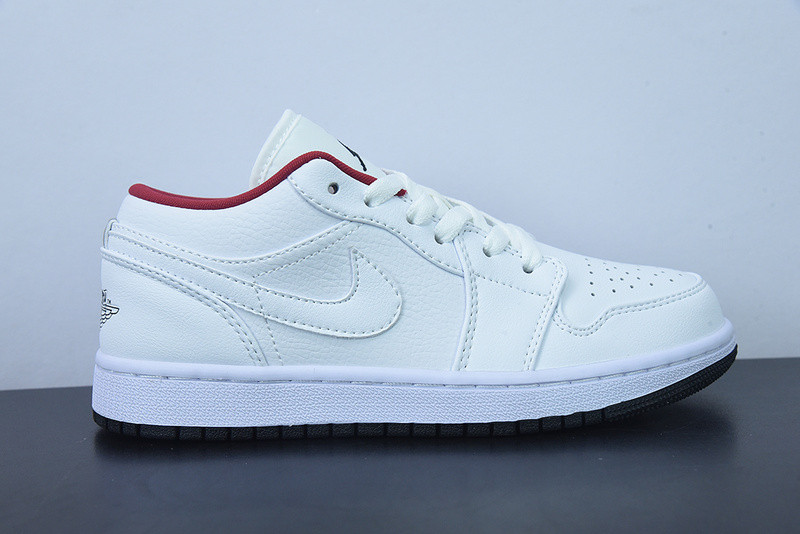 air jordan 1 low gs "white/red" 553560-164