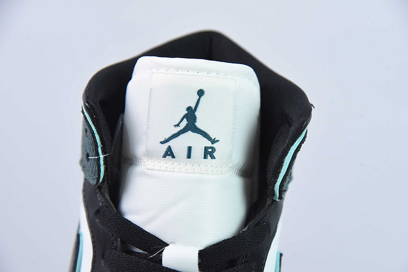 air jordan 1 mid "white/black/oxidized green" fq7818-100