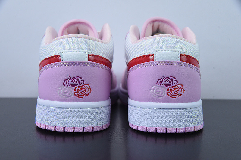 nike air jordan 1 low white pink purple valentines day dr0758-170