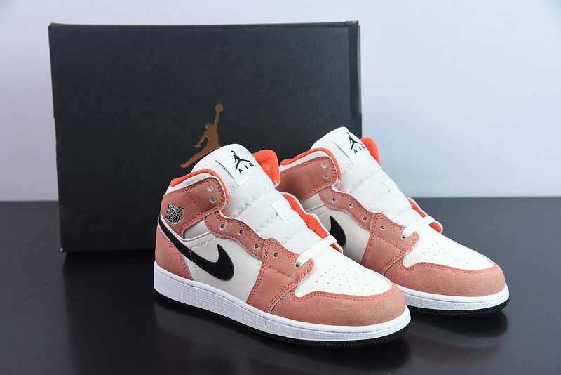 air jordan 1 mid gs “orange suede” dv1336-800